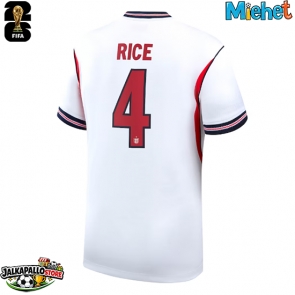 Englanti Declan Rice #4 Kotipaita MM-kisat 2026 Lyhythihainen